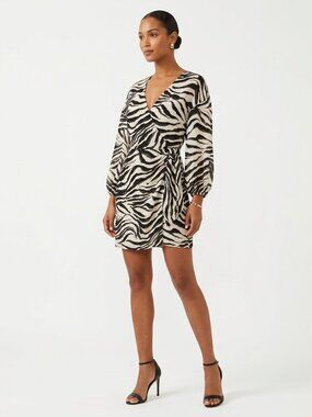 Zara Zebra Print Sheer Lined Mini Dress NEW- Sz. XS